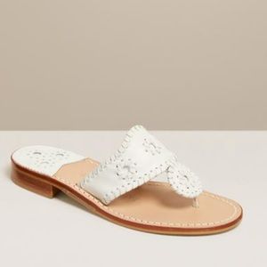 Jack a Rogers Classic White Sandals